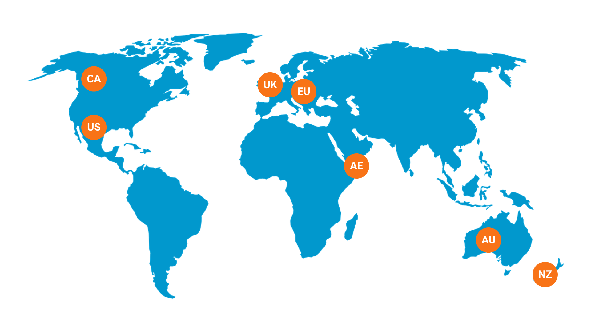 World Map with Study Destinations